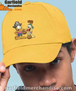 garfield halloween odie pirates men yellow hat