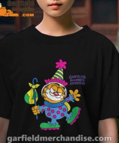 garfield just have knack for comedy halloween kids girl black t shirt