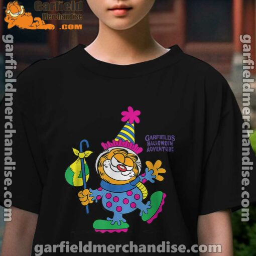 garfield just have knack for comedy halloween kids girl black t shirt