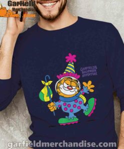 garfield just have knack for comedy halloween navy long sleeve men