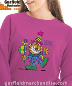 garfield just have knack for comedy halloween pink women sweatshirt