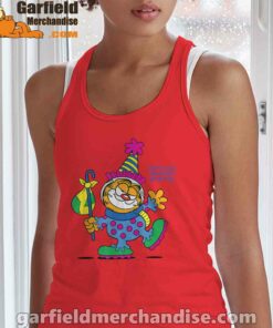 garfield just have knack for comedy halloween red women tank top