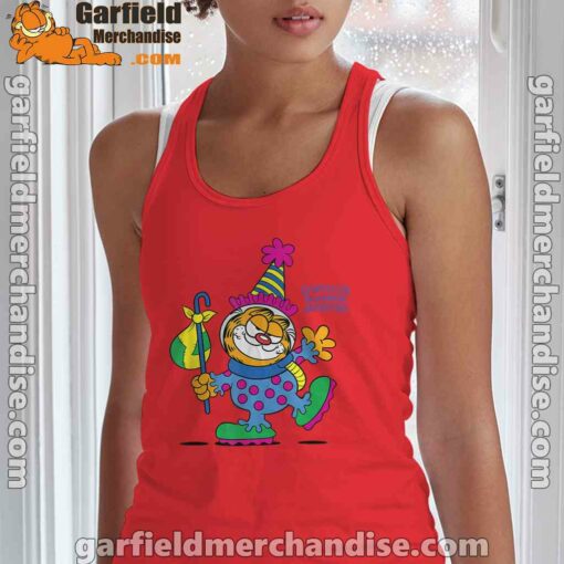 garfield just have knack for comedy halloween red women tank top