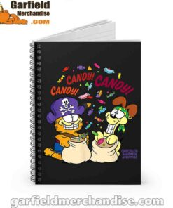 halloween garfield eat candy it’s lifestyle black notebook