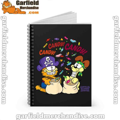 halloween garfield eat candy it’s lifestyle black notebook