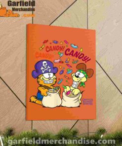 halloween garfield eat candy it’s lifestyle orange canvas