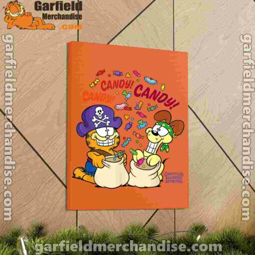 halloween garfield eat candy it’s lifestyle orange canvas