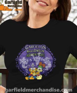 garfield halloween adventure hugging black long sleeve for women