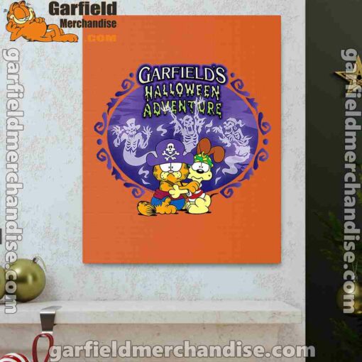 garfield halloween adventure hugging orange canvas