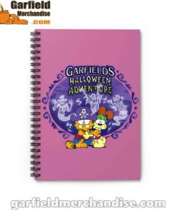 garfield halloween adventure hugging pink notebook