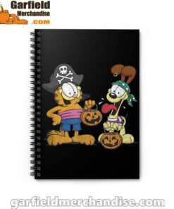 garfield halloween odie pirates black notebook