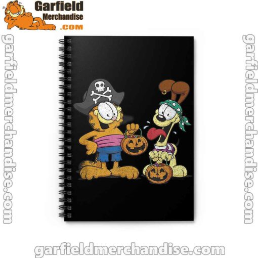 garfield halloween odie pirates black notebook