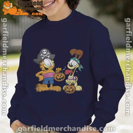 garfield halloween odie pirates navy sweatshirt for kid boy