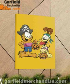 garfield halloween odie pirates yellow canvas