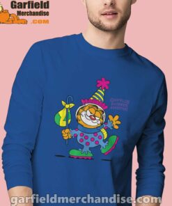 garfield just have knack for comedy halloween men blue long sleeve