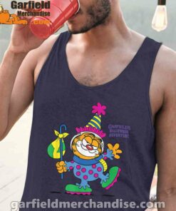 garfield just have knack for comedy halloween navy tank tops with men