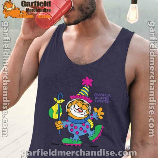 garfield just have knack for comedy halloween navy tank tops with men