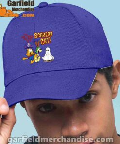 garfield scaredy cat halloween blue hat