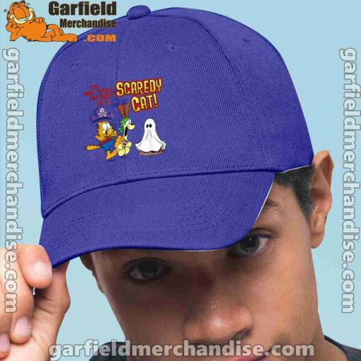 garfield scaredy cat halloween blue hat