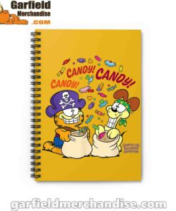 halloween garfield eat candy it’s lifestyle yellow notebook