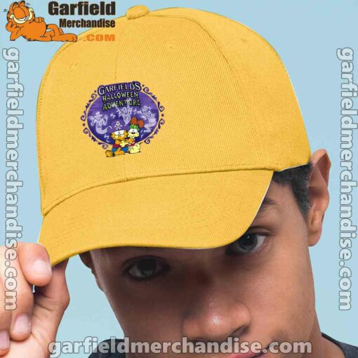 garfield halloween adventure hugging men yellow hat