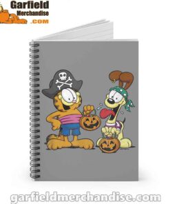 garfield halloween odie pirates brown notebook