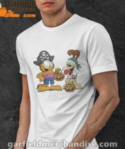 garfield halloween odie pirates white men shirt