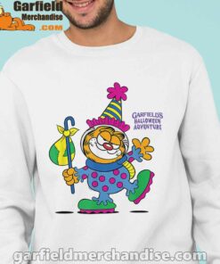 garfield just have knack for comedy halloween men with white sweatshirt