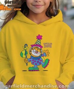 garfield just have knack for comedy halloween yellow hoodie for kid girl