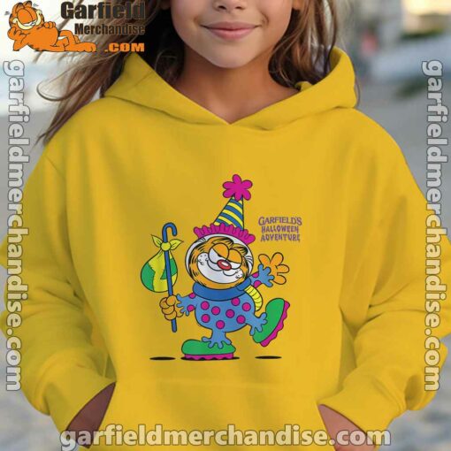 garfield just have knack for comedy halloween yellow hoodie for kid girl