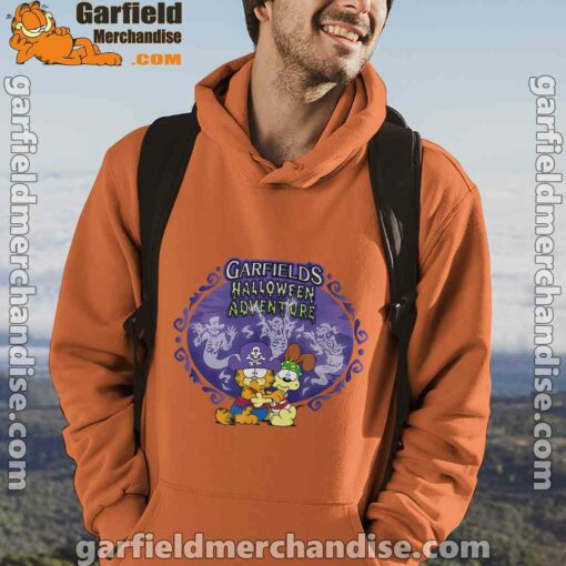 garfield halloween adventure hugging orange men hoodie