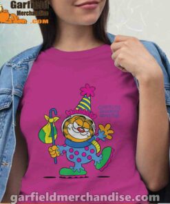 garfield just have knack for comedy halloween pink women shirt