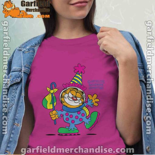 garfield just have knack for comedy halloween pink women shirt