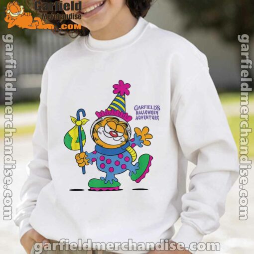 garfield just have knack for comedy halloween white sweatshirt for kid boy