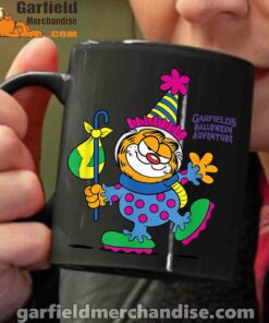 garfield just have knack for comedy halloween black coffee mug