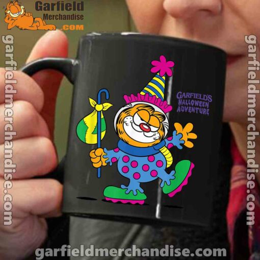 garfield just have knack for comedy halloween black coffee mug