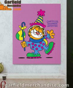 garfield just have knack for comedy halloween pink canvas