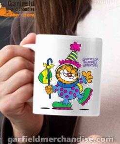 garfield just have knack for comedy halloween white mug