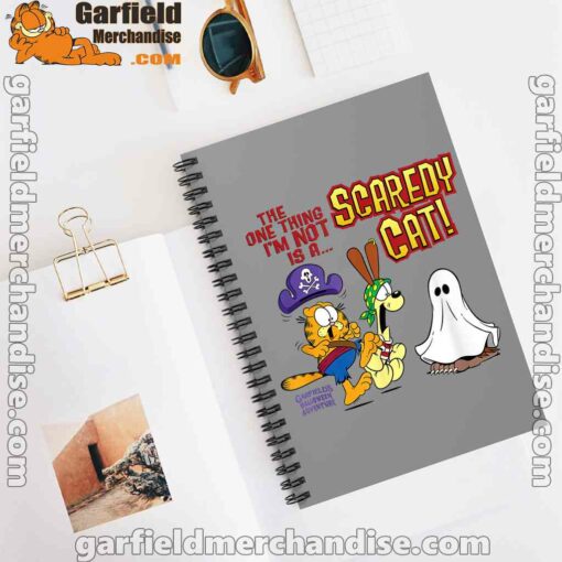 garfield scaredy cat halloween brown notebook