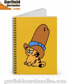 cowboy garfield smile on the day yellow notebook