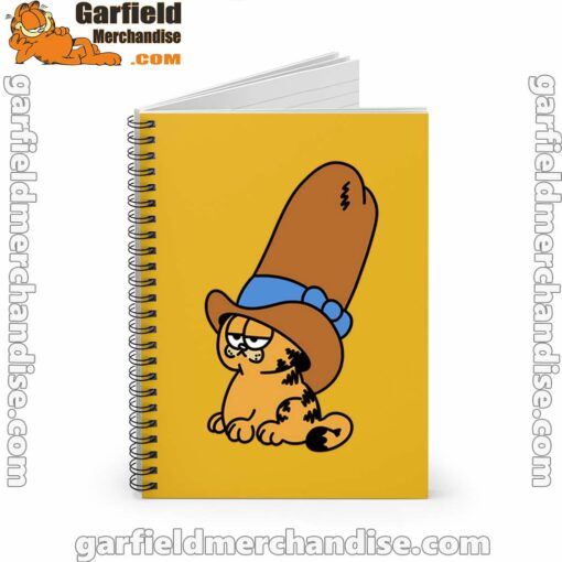 cowboy garfield smile on the day yellow notebook