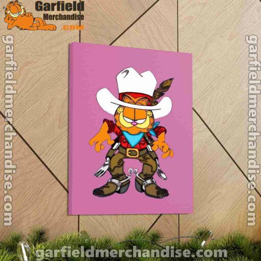 cowboy garfield what do need pink canvas