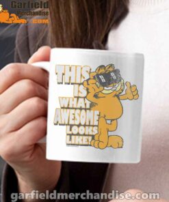 garfield awesome i’ve redefined the word white mug