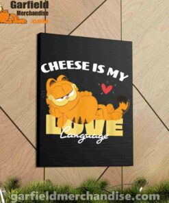 garfield cheese is my love lasagna black canvas