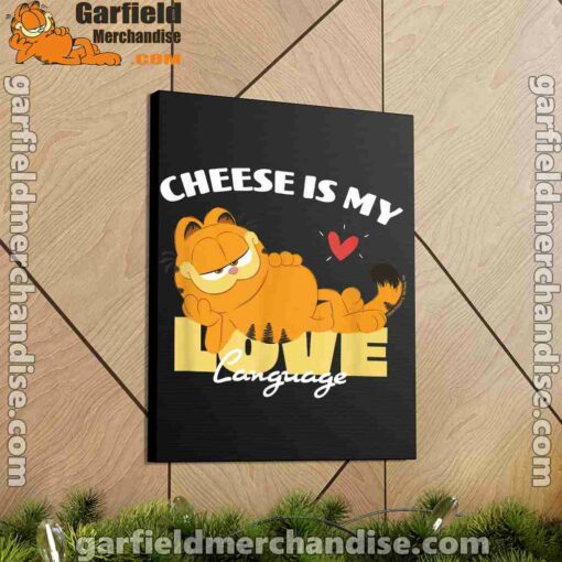 garfield cheese is my love lasagna black canvas