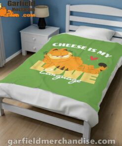 garfield cheese is my love lasagna green blanket