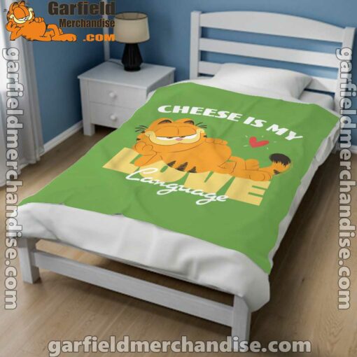 garfield cheese is my love lasagna green blanket