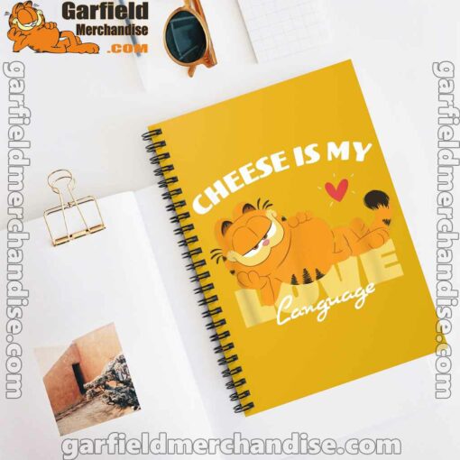 garfield cheese is my love lasagna yellow notebook