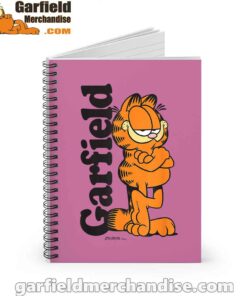 garfield cooper activated every monday to survive pink notebook