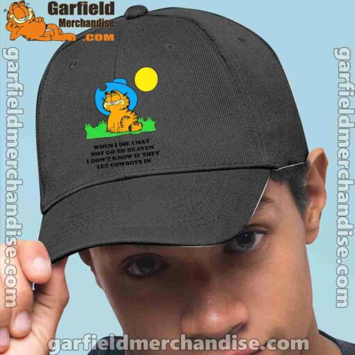 garfield cowboy heaven when die black hat